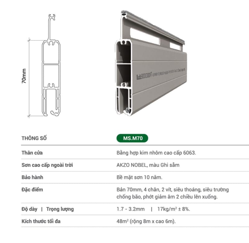 nan cửa boodoor ms M70 