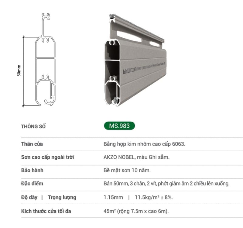 lá cửa boodoor Ms 983 