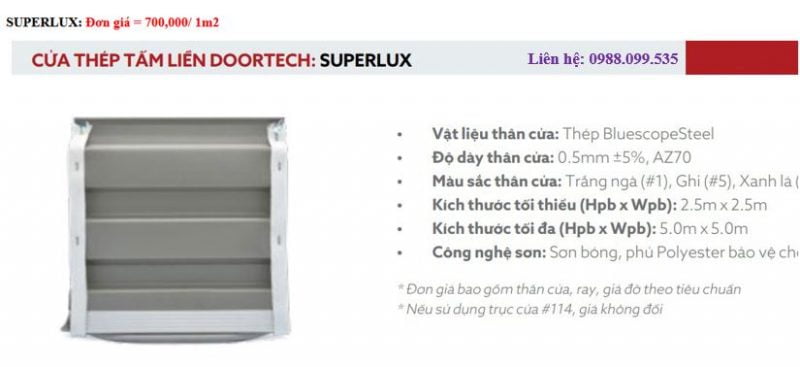 Báo giá cửa cuốn tấm liền ở kim động hưng yên