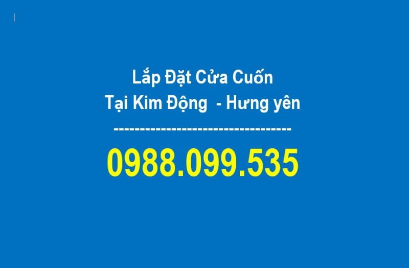 lắp đặt cửa cuốn ở kim động