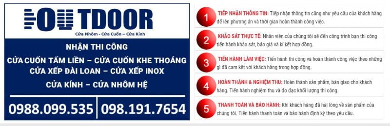 quy trình lắp đặt cửa cuốn ở hưng yên 