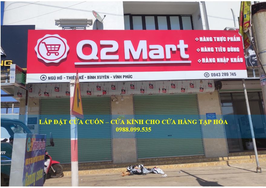 lăp cửa cuốn cho cửa hàng tạp hóa